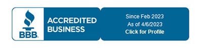 BBB | Accredited Business | Since Feb 2023 as of 4/6/2023 | Click for Profile